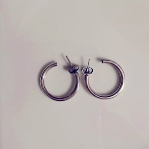 Sterling silver everyday hoop earrings